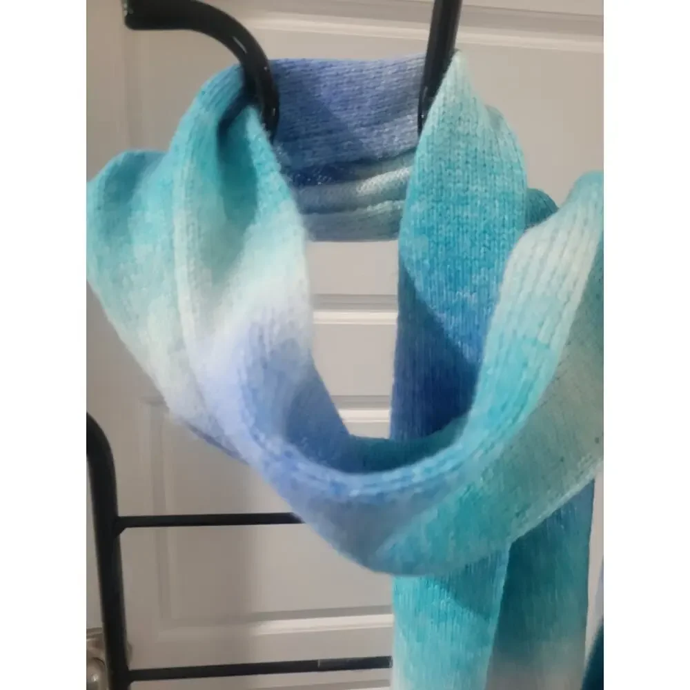Earthbound Trading Turquoise Blue Ombre Long Scarf 72' X 11